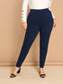Plus Solid Fitted Pants